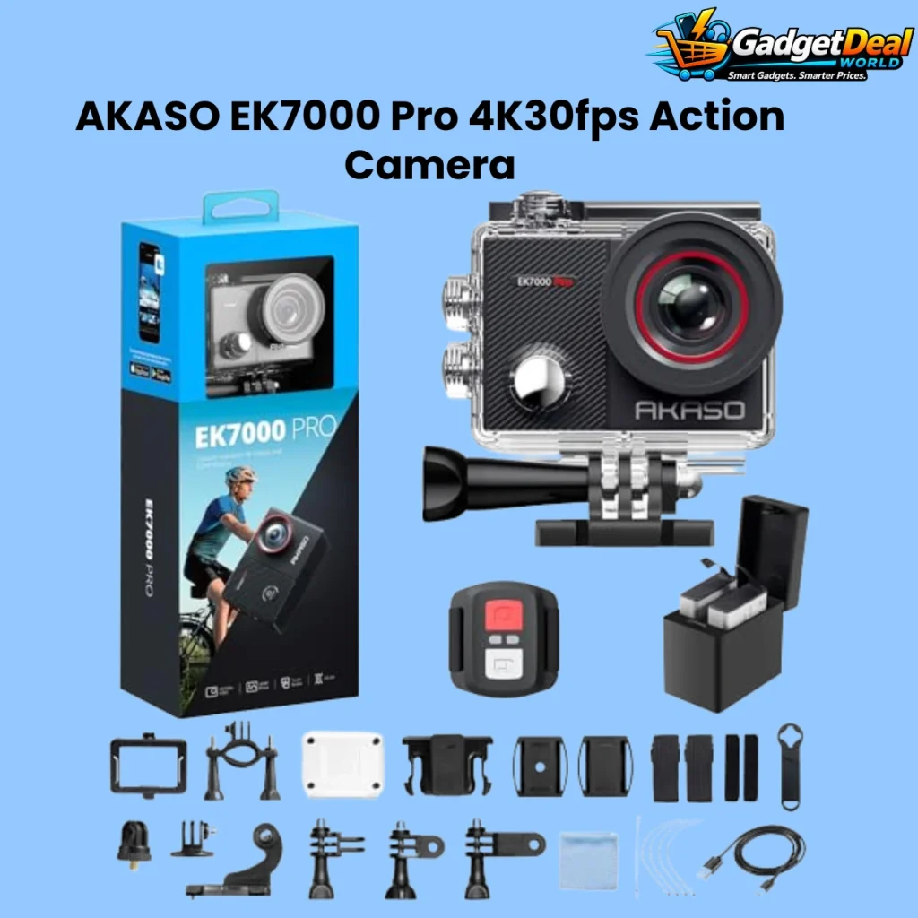 AKASO EK7000 Pro 4K Action Camera Touch Screen EIS 131ft Waterproof Underwater Camera with Helmet Kit