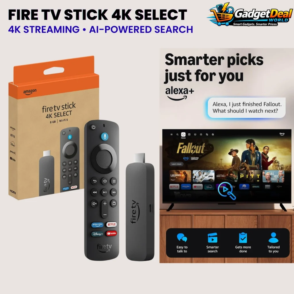 Amazon Fire TV Stick 4K Select 4K streaming media player with AI-powered search
