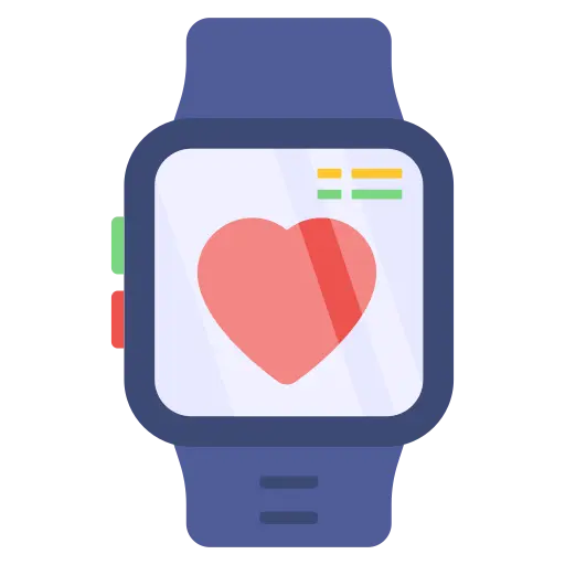Smartwatch and fitness tracker icon for wearable gadgets